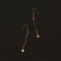 boucles d'oreilles en pierre naturelle et acier inoxydable