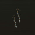 boucles d'oreilles en pierre naturelle et acier inoxydable