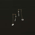 boucles d'oreilles en pierre naturelle et acier inoxydable