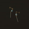 boucles d'oreilles en pierre naturelle et acier inoxydable