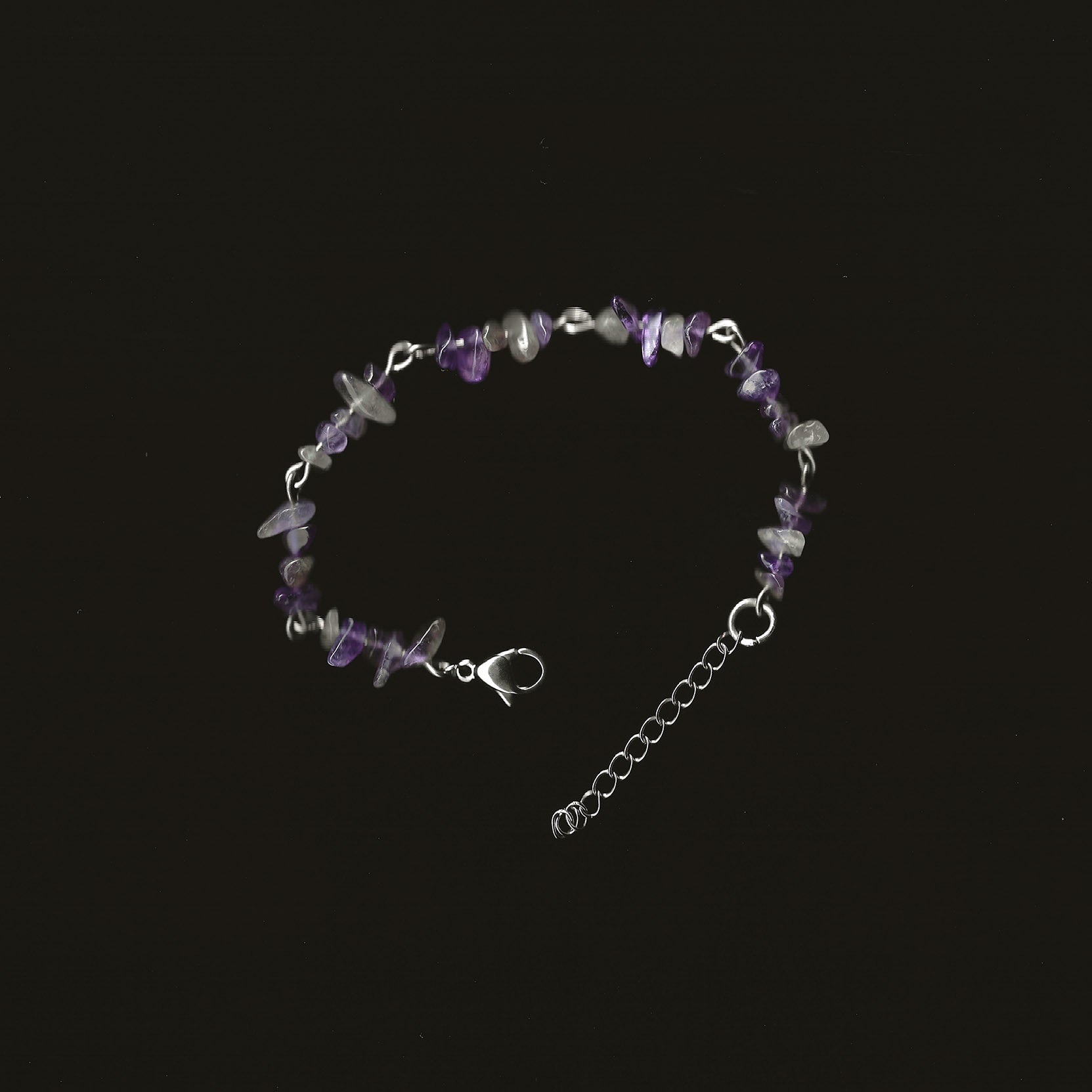 bracelet en pierre naturelle et acier inoxydable