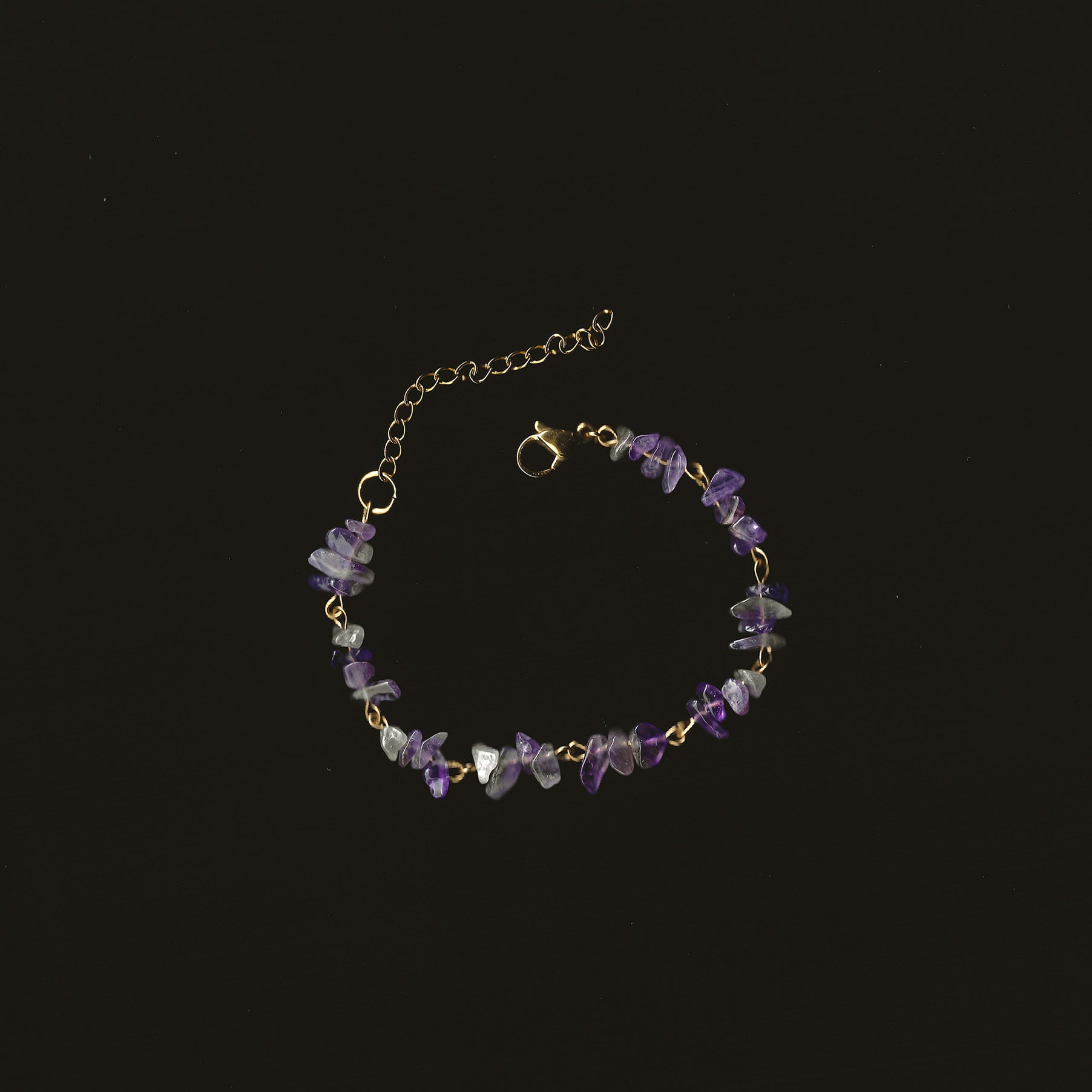 bracelet en pierre naturelle et acier inoxydable