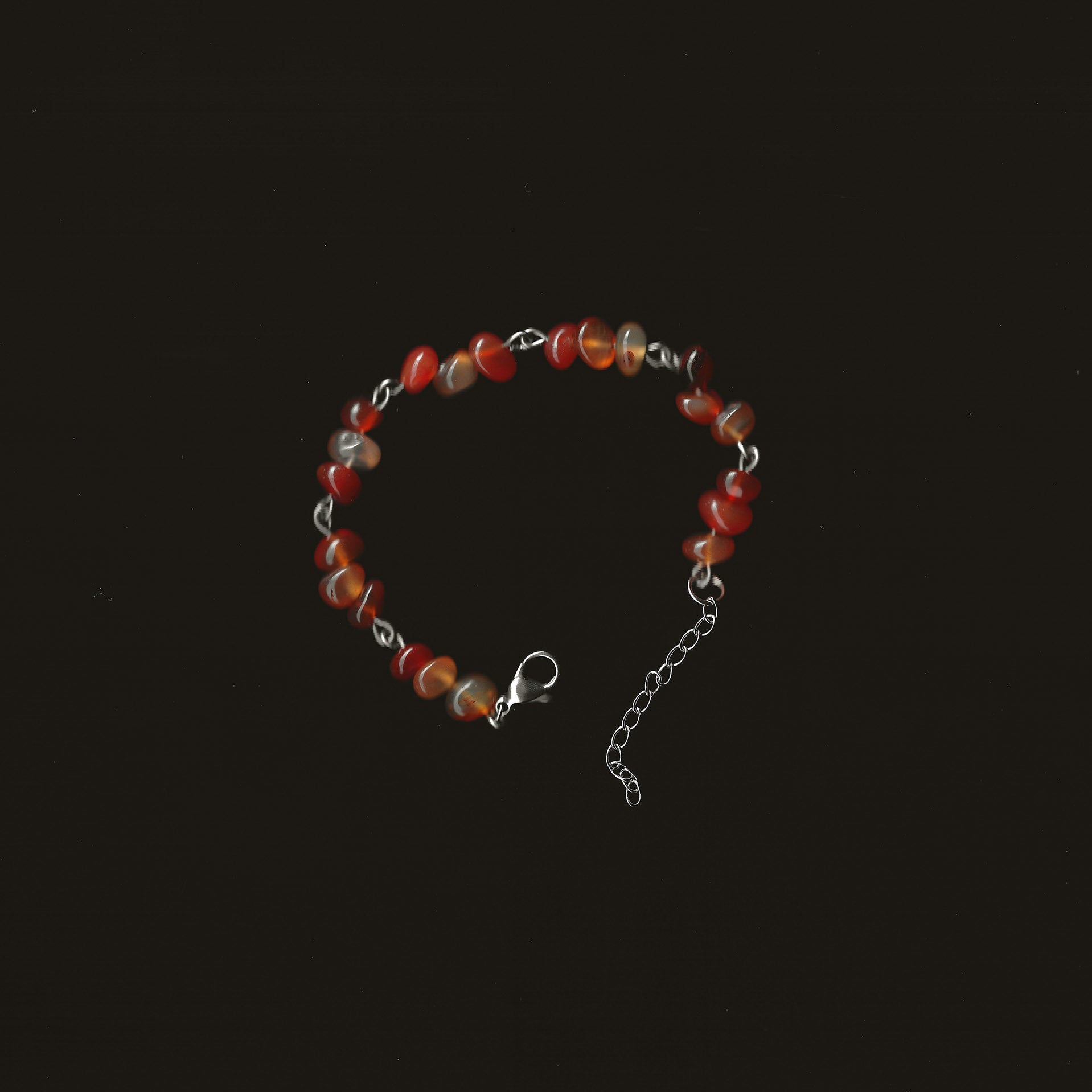 bracelet en pierre naturelle et acier inoxydable