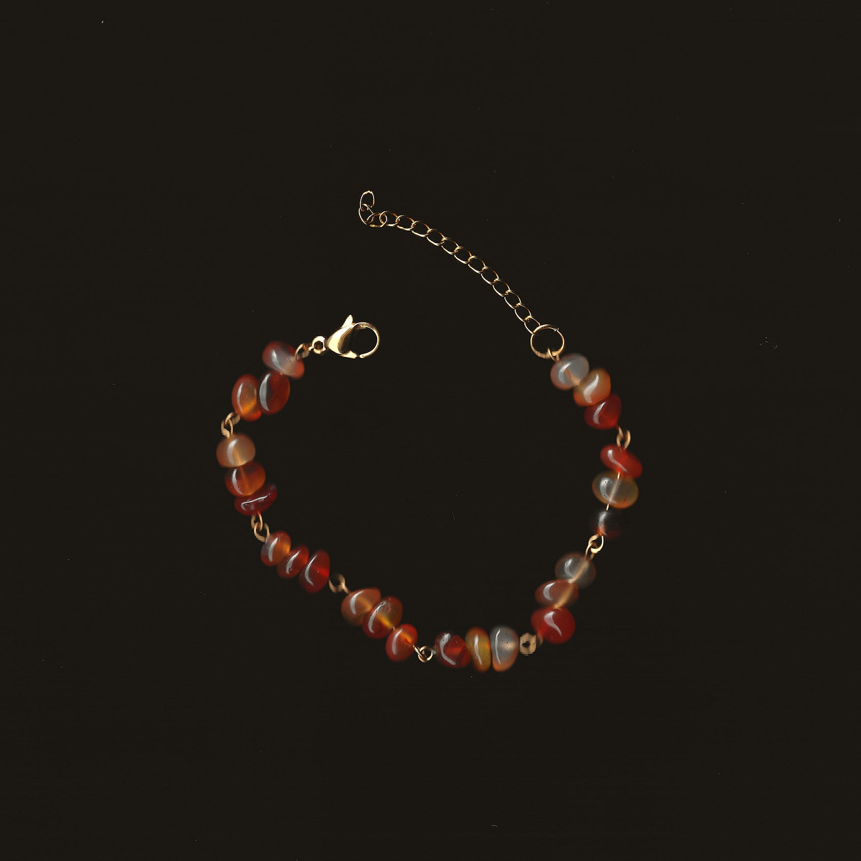 bracelet en pierre naturelle et acier inoxydable