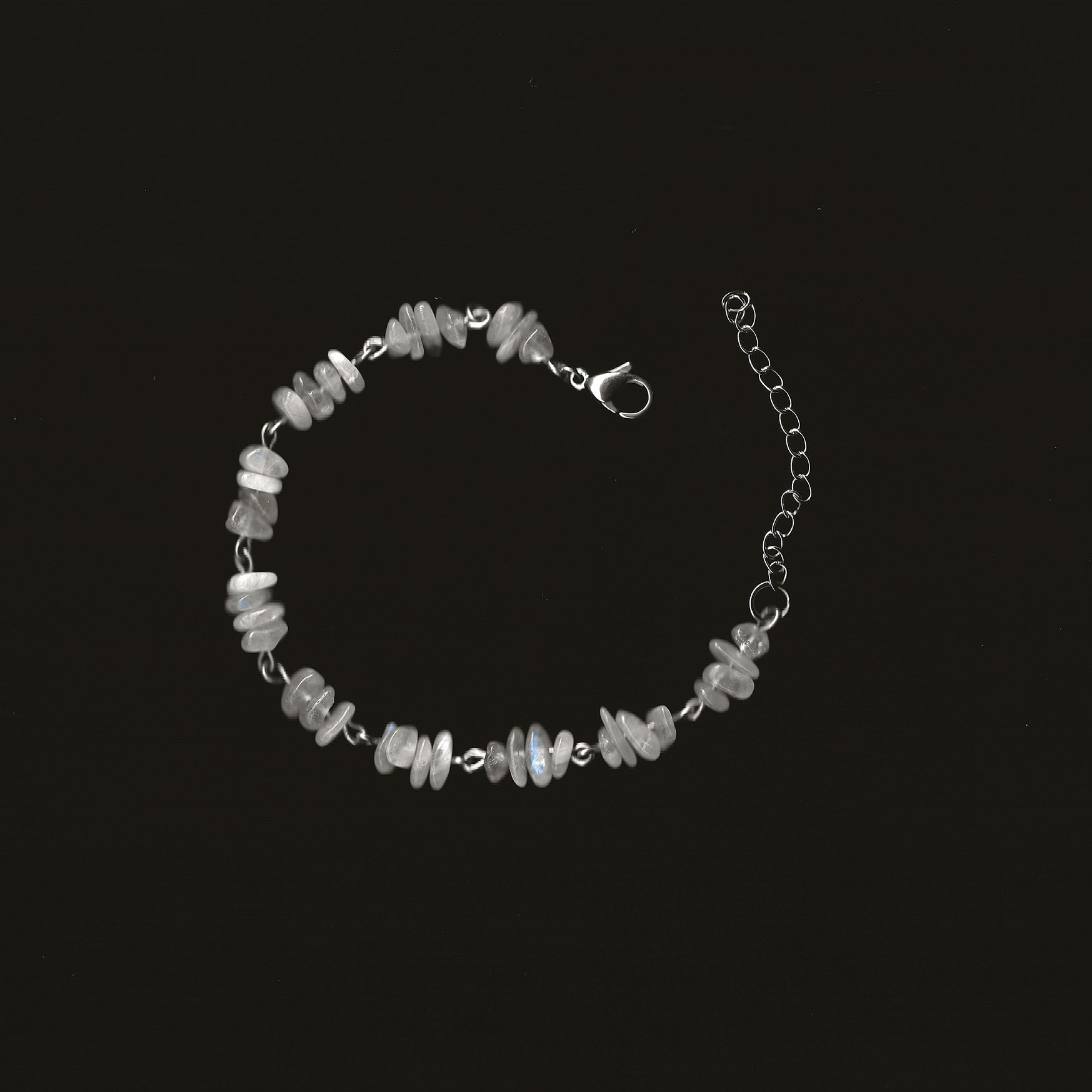 bracelet en pierre naturelle et acier inoxydable