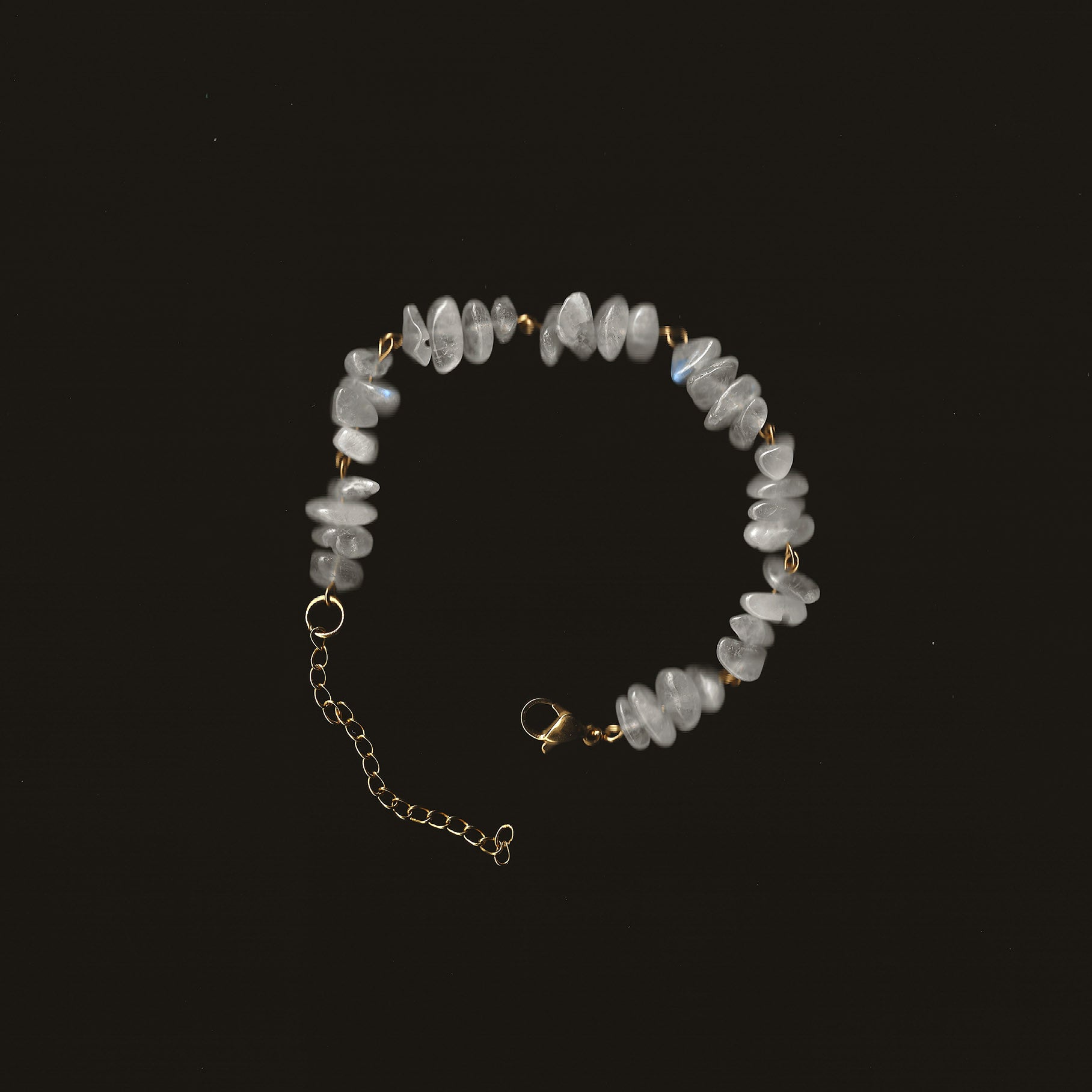 bracelet en pierre naturelle et acier inoxydable