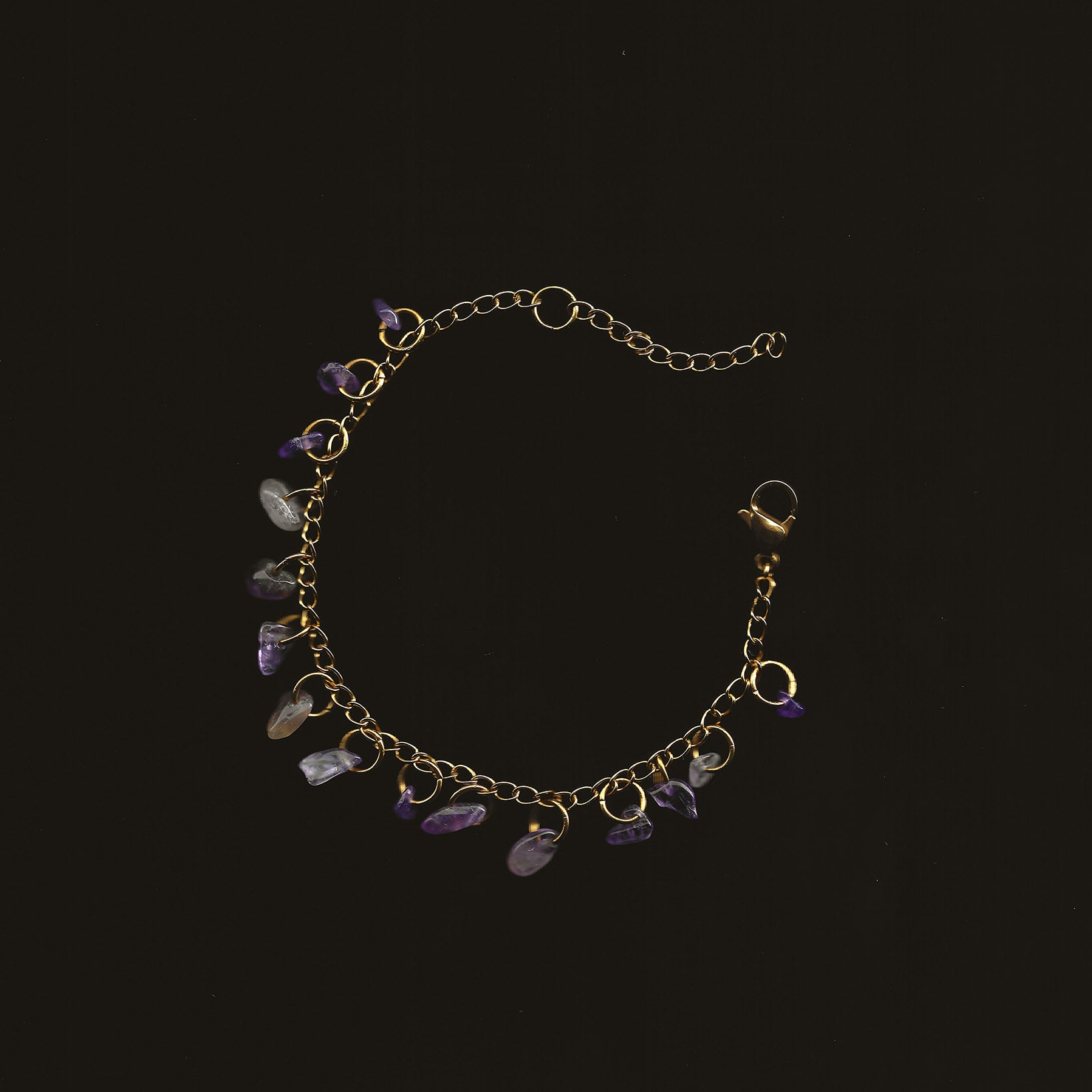 bracelet en pierre naturelle et acier inoxydable
