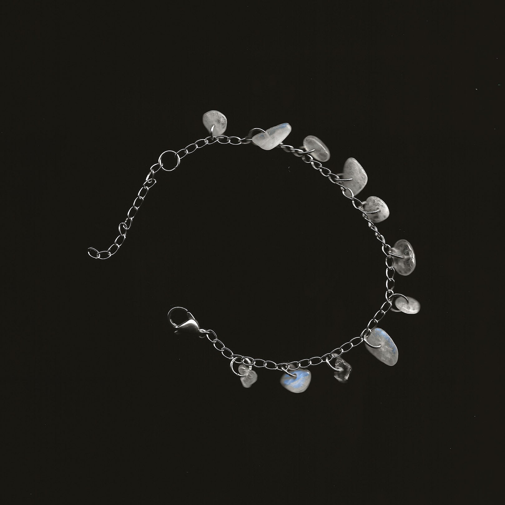 bracelet en pierre naturelle et acier inoxydable