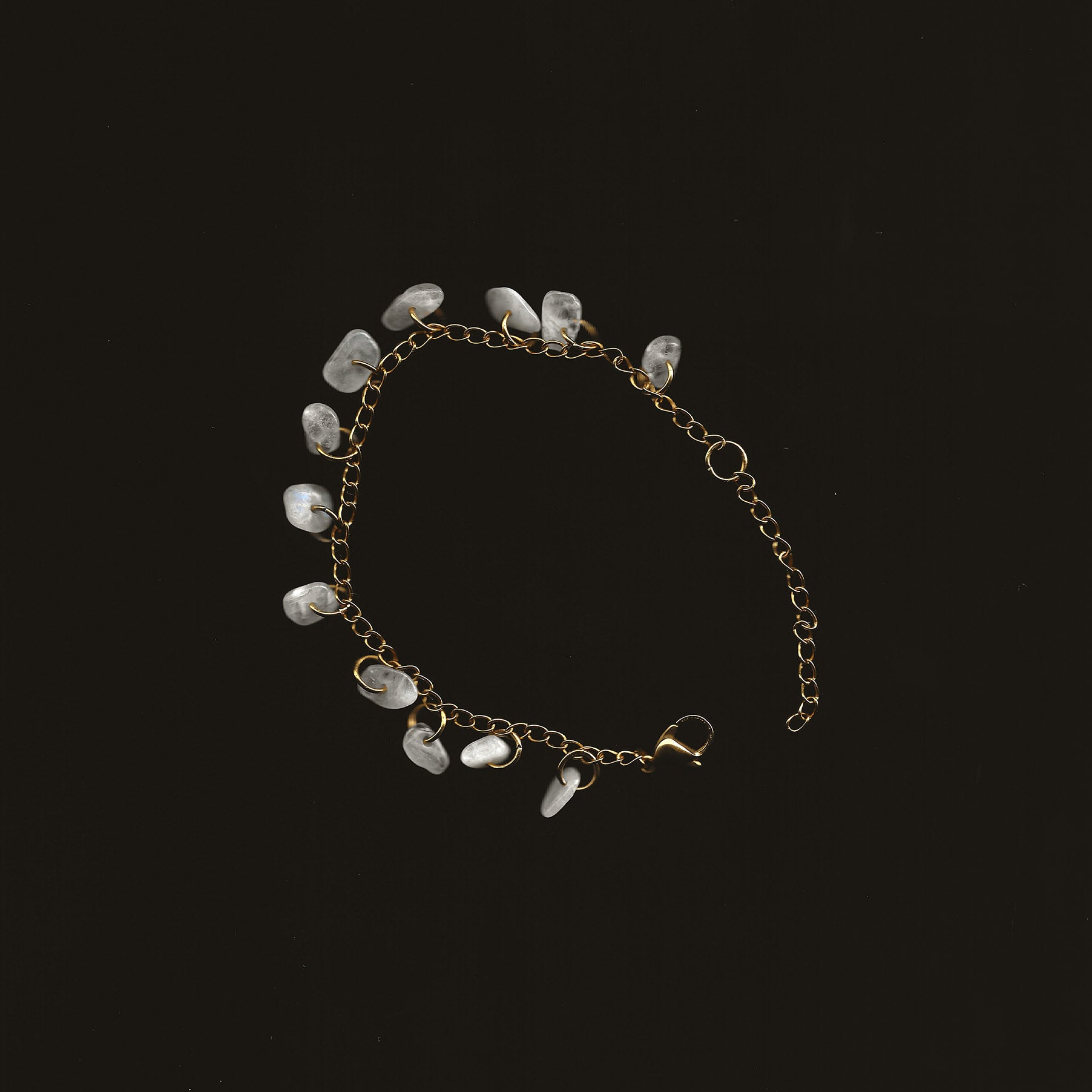 bracelet en pierre naturelle et acier inoxydable