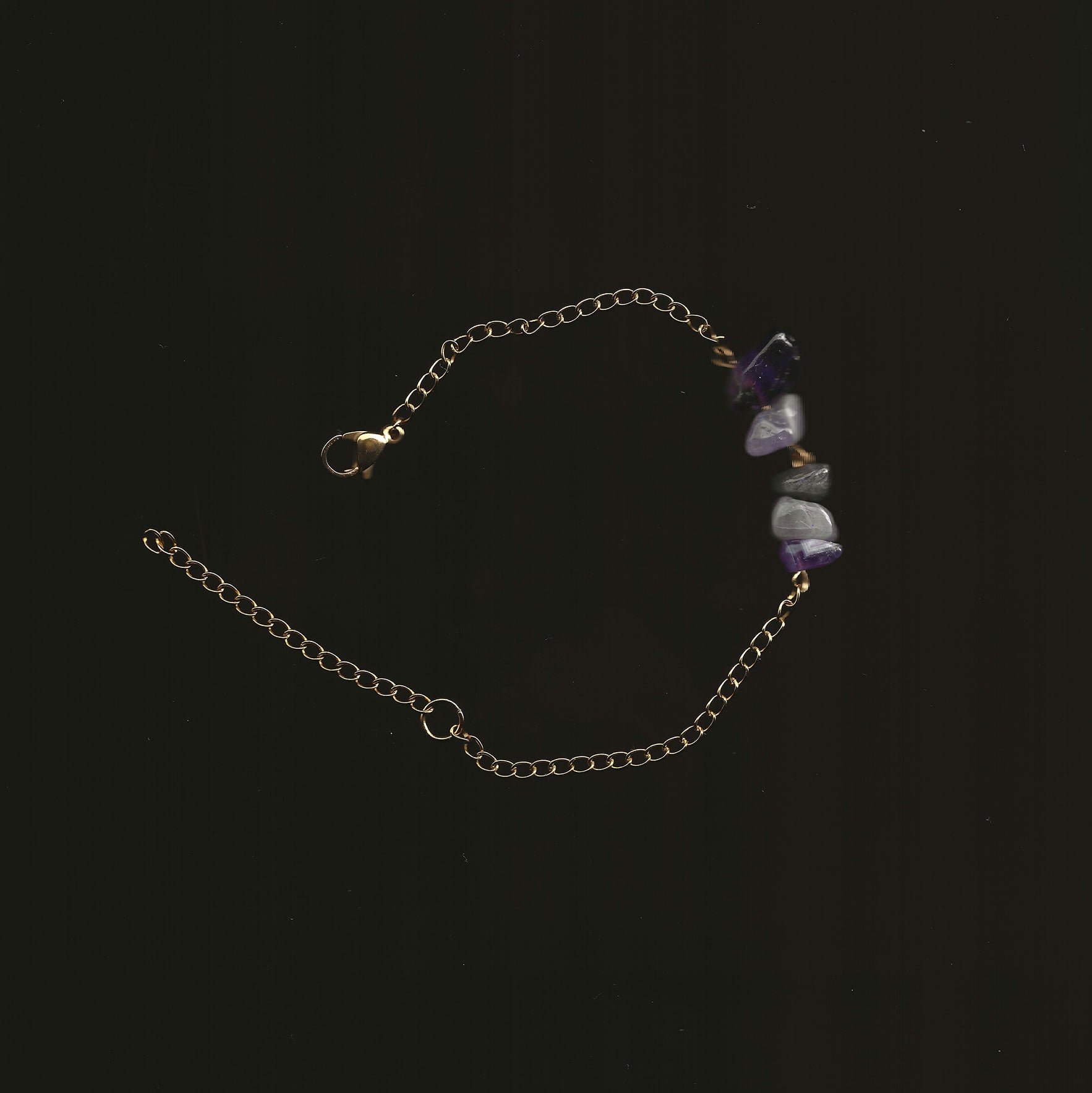 bracelet en pierre naturelle et acier inoxydable