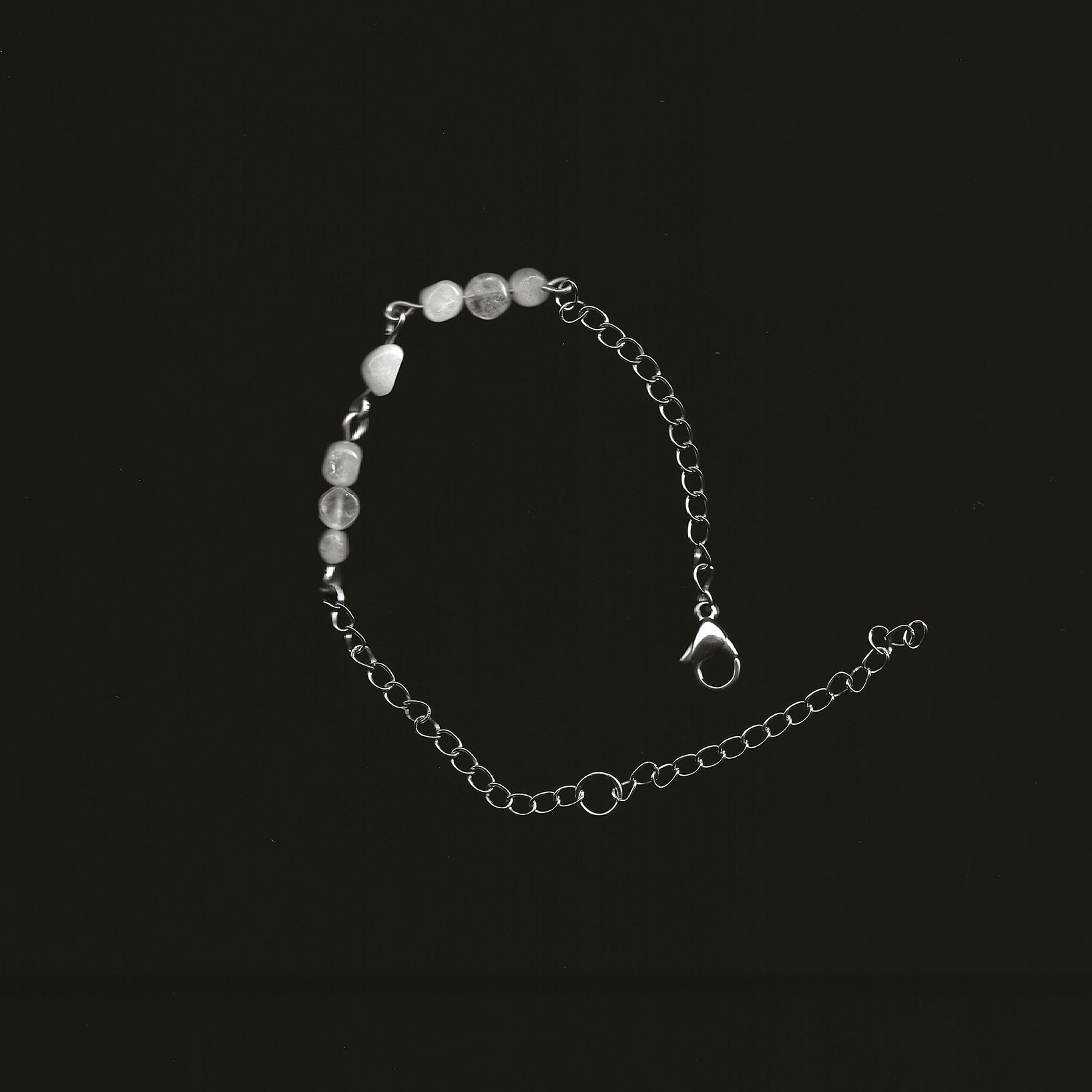 bracelet en pierre naturelle et acier inoxydable