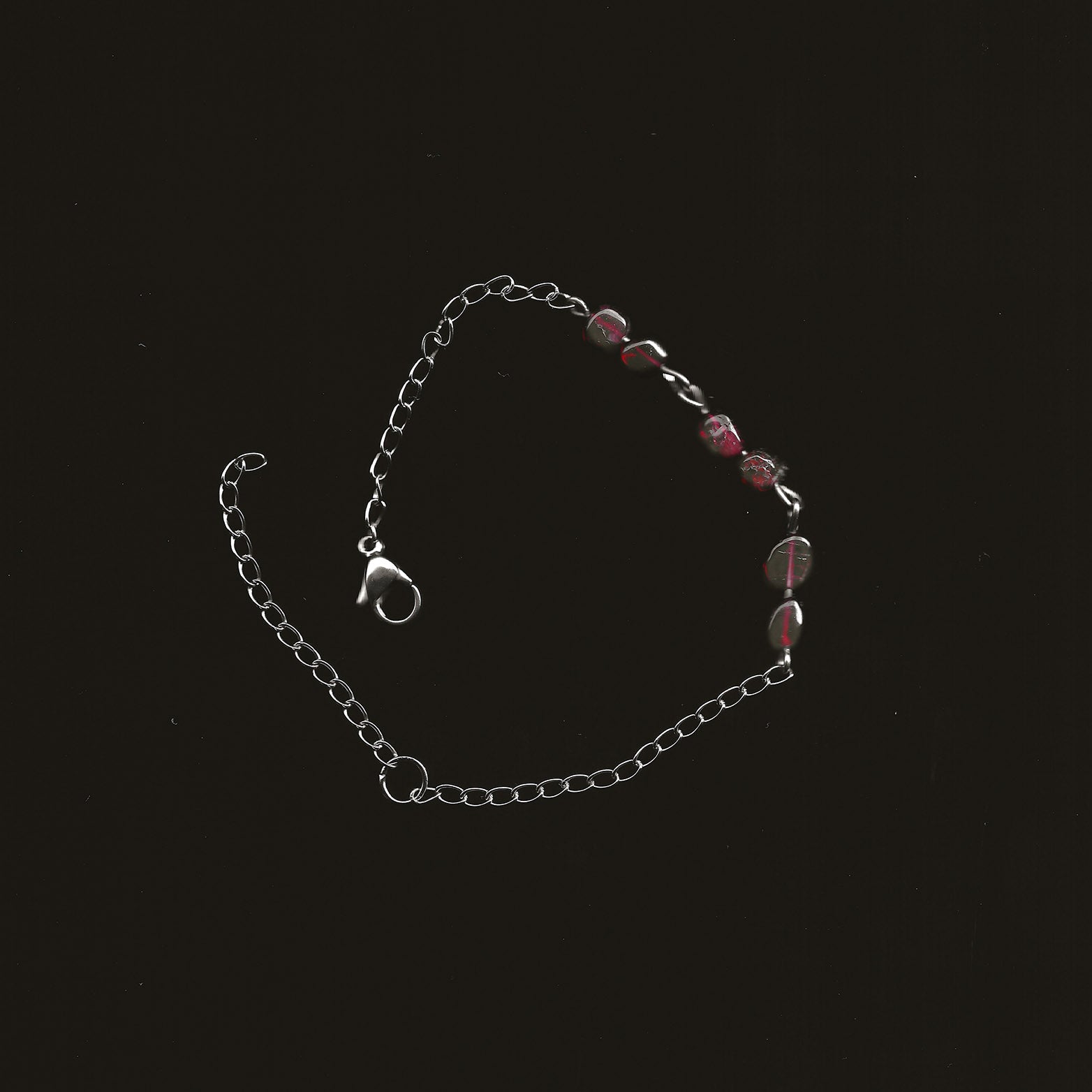bracelet en pierre naturelle et acier inoxydable