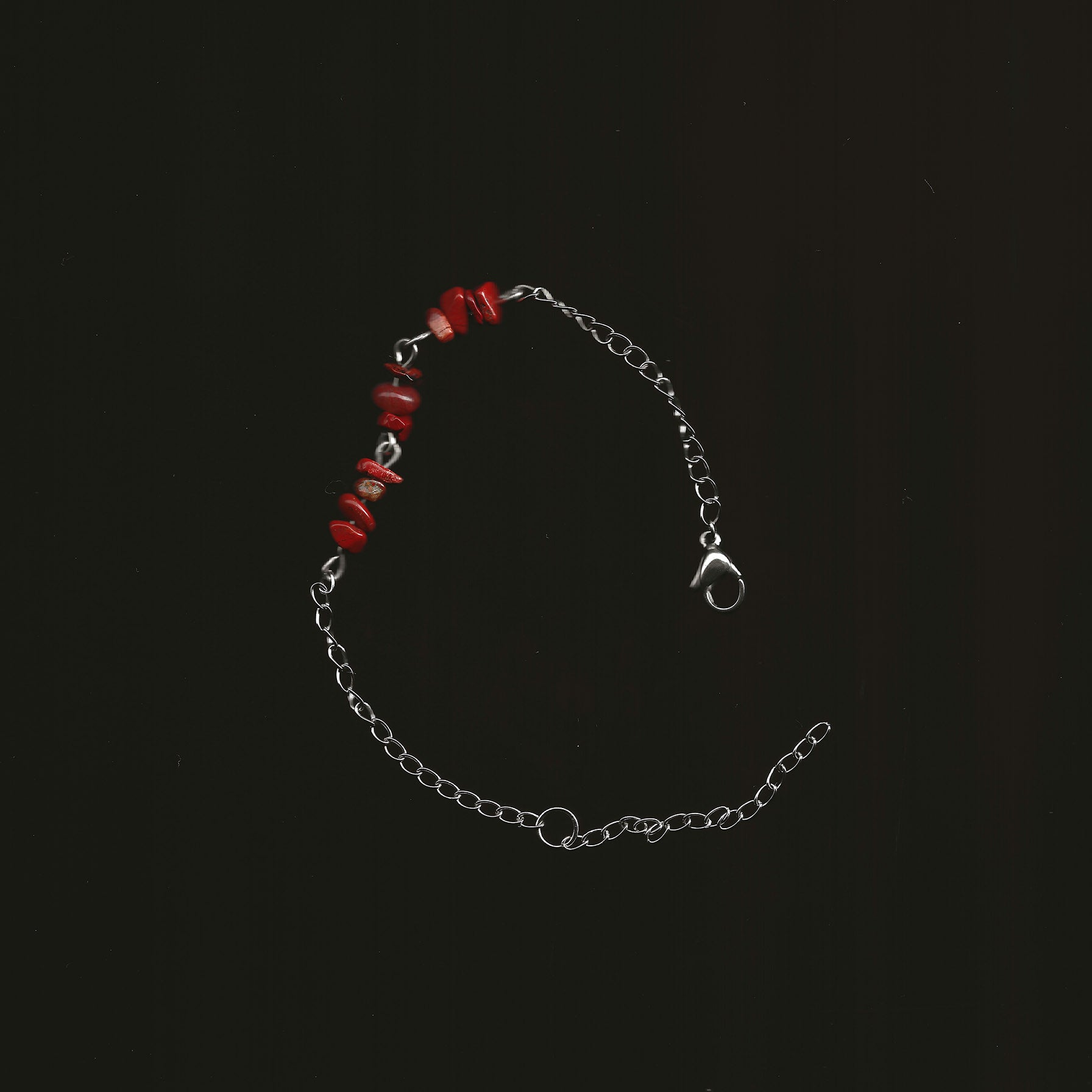 bracelet en pierre naturelle et acier inoxydable