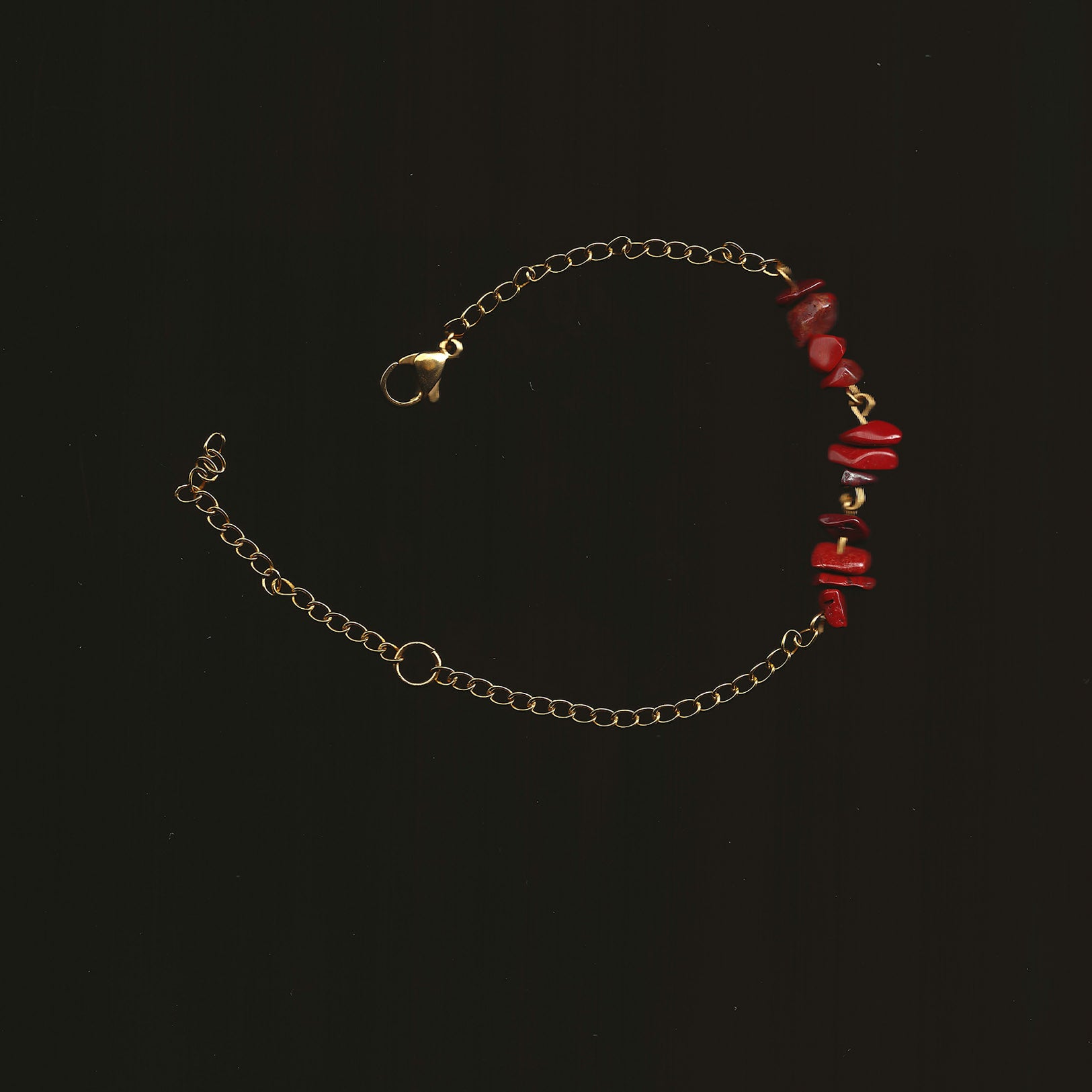 bracelet en pierre naturelle et acier inoxydable