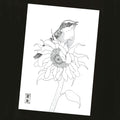 dessin noir et blanc Tournesol