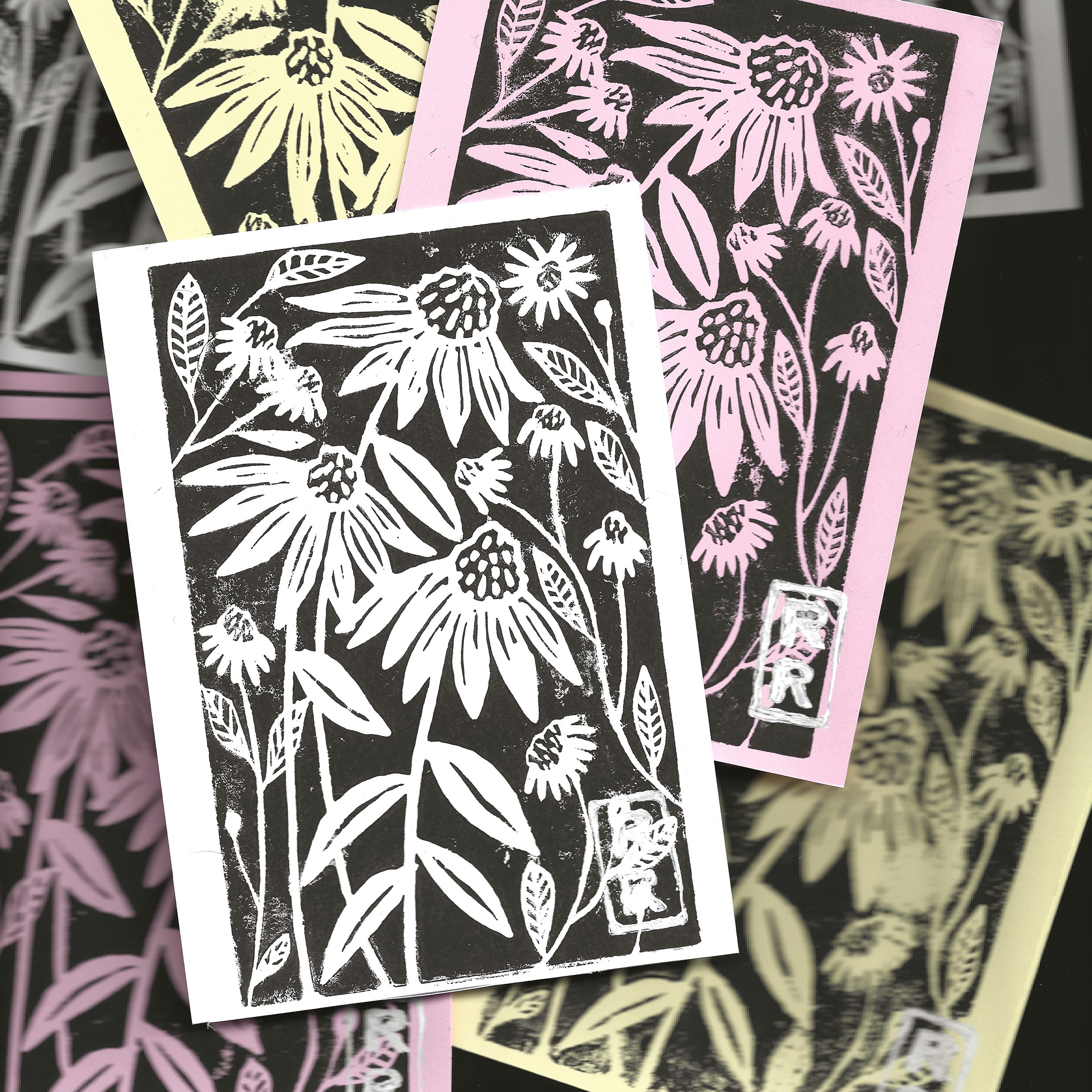 illustration marguerite imprimé en noir