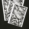 illustration marguerite imprimé en noir sur fond blanc