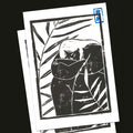 illustration sérénité imprimé en noir sur fond blanc